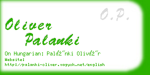 oliver palanki business card
